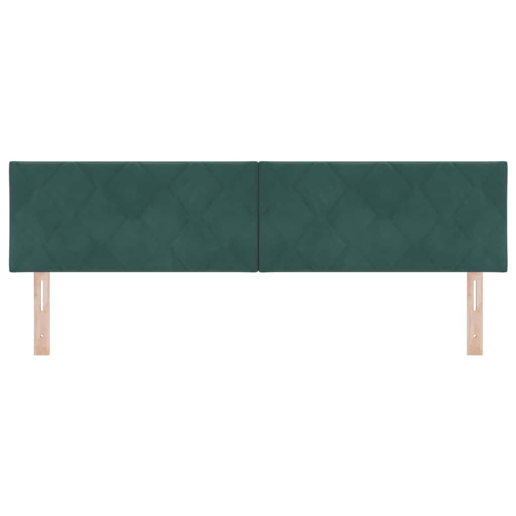 Cabecero de cama de terciopelo verde oscuro de 180 cm ajustable con luces RGB para dormitorio moderno, diseño ajustado, marco de madera, incluye funda, duradero, fácil cuidado