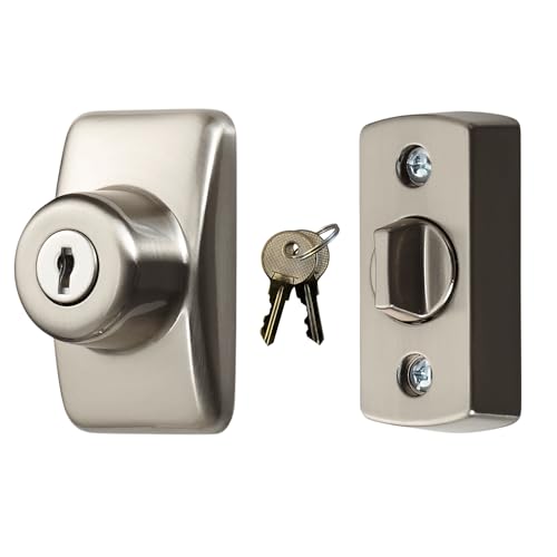 Ideal Security Deadbolt for Storm and Screen Doors, Satin Silver