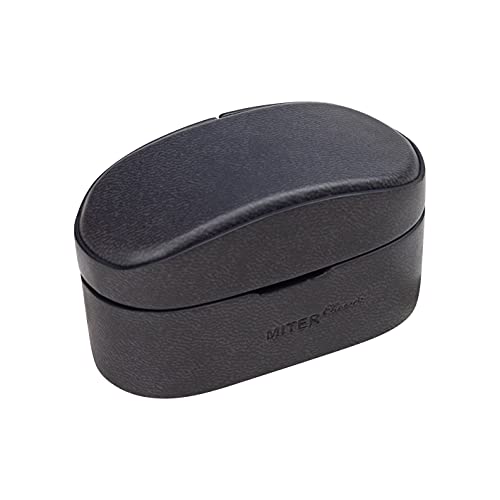 MITER CASE Compatibel met Sony WF-1000XM4 oortelefoon, handgemaakte PU-lederen hoes voor WF1000XM4 (zwart) - Afbeelding 4