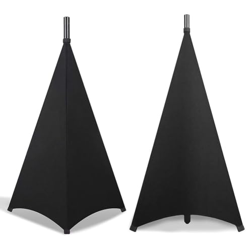 Starnearby 1PCS Housse pour Pieds d'Enceinte, Toile pour Pieds de Haut-parleurs, Housse de Trépied pour Haut-Parleur Universel, Couverture Extensible, Jupe...