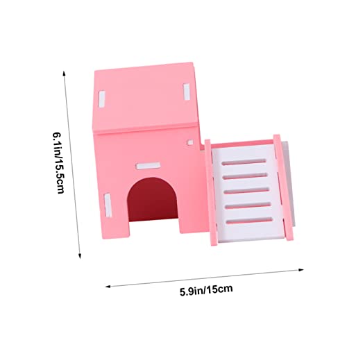 iplusmile Hampster Pequena Gaiola Hamster Castelo De Madeira Acessórios Para Hamster Hamster Cabana