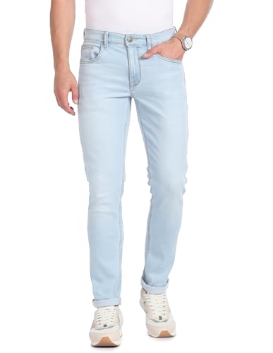 Image of Arvind AD Blue Skinny Fit Jeans