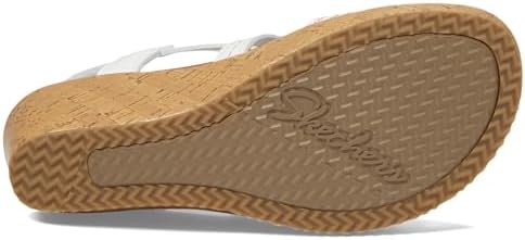 Skechers Women's Beverlee-Delicate Glow Wedge Sandal, White, 6 | Image 2
