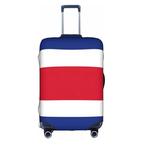 Flag of Costa Rica Print Decorative Travel Luggage Cover Concealed Zipper Suitcases Anti Scratch Dustproof