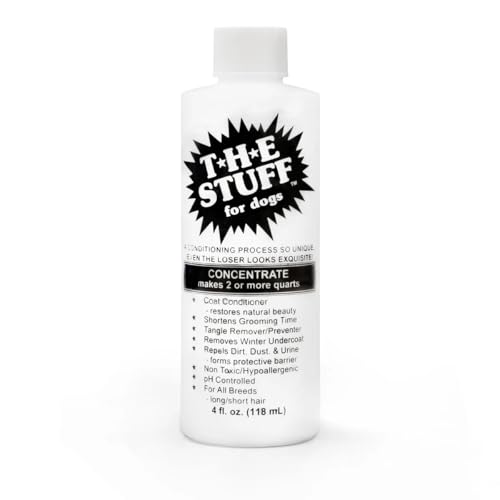 Dog Coat Leave in Conditioner Detangler The Stuff Penetrates Mats and Tangles (4 Ounce Concentrate)
