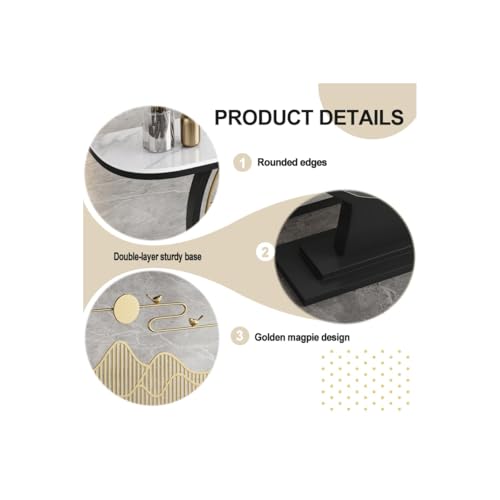 Mesa consola étnica con piedra sinterizada para pasillo y entrada Gold 8