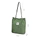 Corduroy Tote Bag Cute Tote Bags for Women Shoulder Bag with Inner Pocket for Work Beach Travel and Shopping Grocery (Matcha Green)