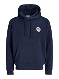 JACK & JONES Sudadera con Capucha Jjalliance, Azul Marino, M