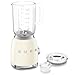 SMEG BLF03 Retro Style Blender – 600W Countertop Blender with 48 oz BPA-Free Jug, 3 Speeds + Pulse, Ice Crush & Smoothie Functions – 50s-Inspired Design-Cream