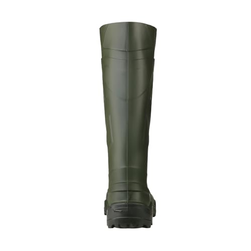 Image of Dunlop Purofort Waterproof Work Boots for Men - Lightweight Insulated Rubber Boots Slip Resistant , Green /Black - 4
