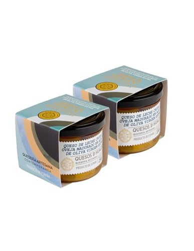 Quesos de Hualdo. Queso de oveja en aceite de oliva virgen extra. Pack de 2 botes de 230 gr cada uno
