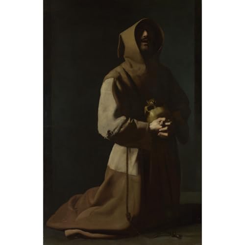 Toile Saint François en méditation Zurbarán pour sublimer la décoration de maison et de bureau
