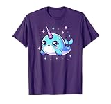 Cute Kawaii Narwhal Blue Pink Anime Sea Ocean Fun T-Shirt