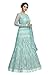 TRENDMALLS Women's Net Embroidery Anarkali Suit Set Stitched Ready to Wear (USTM.G90-SkyBlue-M)