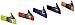 ProTool 59958-R Pvc Dipped Color-Coded 2" Steel Spring Clips Clamps (Set of 10), Red/Black/Green/Orange/Blue