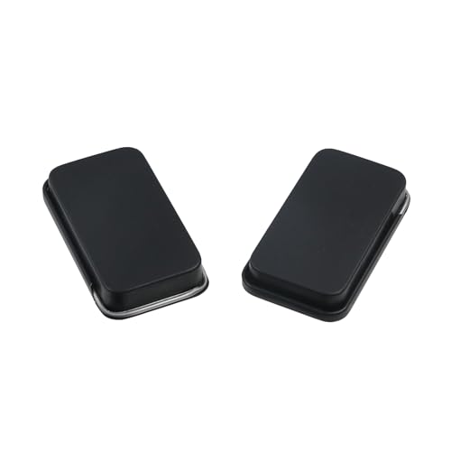Image of Geesatis 10pcs Black Metal Box Containers,Empty Slide Top Small Metal Containers,Rectangular Empty Tinplate Storage(60mmx34mm)