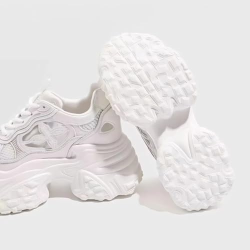 Chunky Sneakers for Women & Girls Mesh Walking Shoes with 3.9-Inch Thick Sole for Summer4
