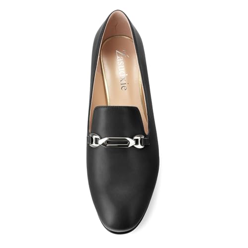 Image of Women's Loafers, Slip On Round Toe Comfortable Flats for Women Dressy and Work, Womens Business Casual Shoes