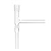 Chemglass CG-903-02 Series CG-903 Chem-Vac Valve Glass Portion, 90? Angle, 0-8 mm Bore, 19 mm OD Barrel, 12.7 mm OD x 1.6 mm Width Side Arm