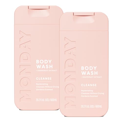 MONDAY HAIRCARE CLEANSE Body Wash with Grapefruit Extract Hyaluronic Acid Shea Butter Coconut Oil for Normal to Oily/Combination Skin 600 mL (Dual Pack)