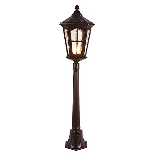 Lampadaire D'Extérieur, Lampadaire En Verre Style Victorien Traditionnel Vintage, Éclairage De Rue, Lanterne D'Extérieur, Lampe Colonne E27, Étanche, Pour Jardin, Route, 122 Cm, Décoration Vintage Pou