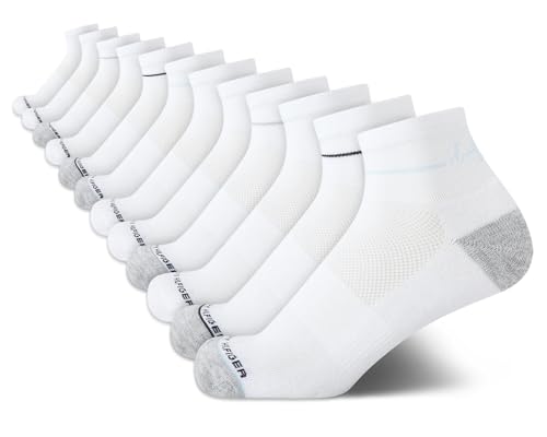 Image of Tommy Hilfiger Womens Quarter Socks - 12 Pack Athletic Performance Cushioned Running Socks for Women with Arch Support