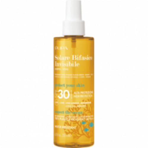Solaire biphasique invisible SPF 30 200 ml : brume protectrice corps