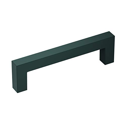 Image of Amerock | Cabinet Pull | Matte Black | 3-3 /4 inch (96 mm) Center to Center | Monument | 1 Pack | Drawer Pull | Drawer Handle | Cabinet Hardware
