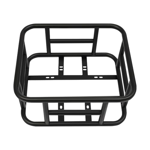 Donened - Fahrradkorb, Fahrrad Gepäckträger Korb, Hinten Fahrradkorb, für Meisten Fahrräder mit Gepäckträger, Schwarz (34.3x30.5x15cm)