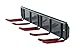 Wall Mounted Horizontal Rack for Storage of Skis and Poles-Heavy Duty Weatherproof Nonslip Garage Wall Organizer for Carrying Snowboard, Hockey Sticks, Skates, Helmets (Large, 2 Ski Sets)