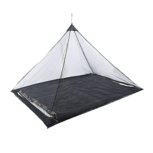 Mosquitera para cama de camping, viajes al aire libre, tienda de campaña con bolsa de transporte para senderismo, camping, pesca, mosquitera compacta y ligera (negro, 220 x 120 x 100 cm)