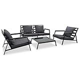Photo Gallery fudugehmiofwfjj set divani da giardino 4 pz con cuscini alluminio grigio scurosalotto da giardino giardino arredo esterno tavolo e sedie da giardino suitable for gardens, courtyards Photo Gallery fudugehmiofwfjj set divani da giardino 4 pz con cuscini alluminio grigio scurosalotto da giardino giardino arredo esterno tavolo e sedie da giardino suitable for gardens, courtyards
