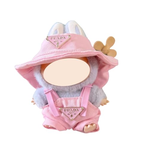 Cute Clothes for Dolls (Not Included Labub uDolls), Fashion Labub Outfit for Real Doll Keychain, Labub Accessories for Doll Display & Birthday Party Decoration, Labub Clothing for Adults Kids, Pink