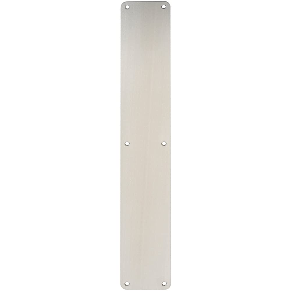 Loops Plain Door Finger Plate - 500 x 75mm - Satin Stainless Steel Push Plate | Protective Door Push Plate - Commercial Door Finger Plate - Plain/Push/Pull Engraved Options