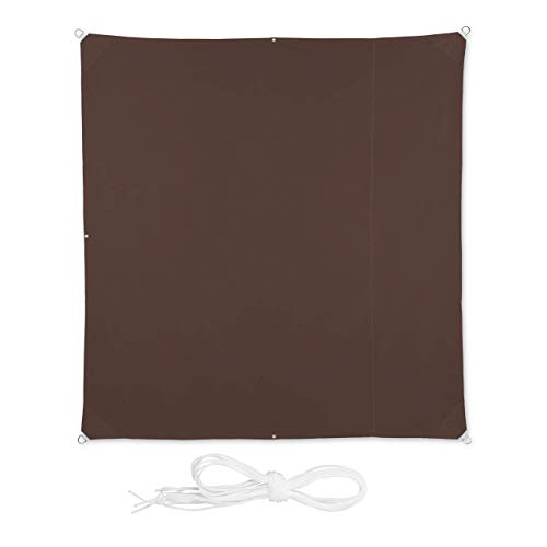 Relaxdays, Marrone Tenda a Vela Quadrata