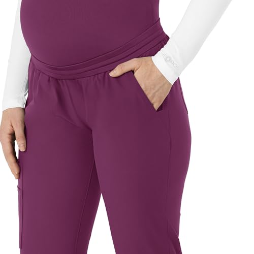 Carhartt Force Essentials Women's Maternity Jogger Scrub Pant, Wine, 3XL - image 5