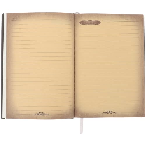 SUPVOX Libreta de Cuero Retro Vintage Tamaño A5 Cubierta de Poliuretano PU Color Bronce Antiguo Diario para Escribir y Álbum de Recortes Adecuado para Uso Escolar Oficina y Viajes