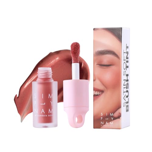 SIMPLYNAM Satin Soft Blush Tint | Tina : Burnt Peach | Weightless Creamy Cheek Tint for Natural Glow | Long-Lasting Hydration | Effortless Blend for All Skin Tones | Vegan & Cruelty-Free | 1.5 g