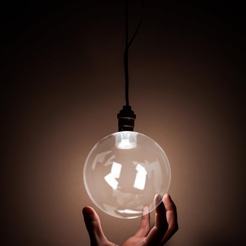 Image of DOITOOL G9 Globe Glass Lamp Shade Clear Threaded Dome Lampshade Light Bulb Guard Cover Replacement for Ceiling Pendant Lighting Chandeliers Sconce