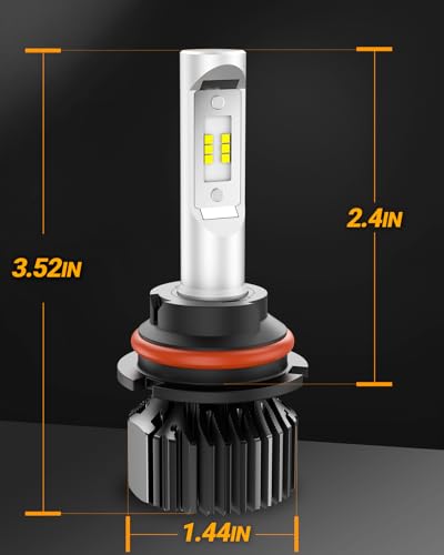 SEALIGHT 9007/HB5 Bulbs or 9007 Fog bulbs, 22000LM 9007 Dual Beam Bulbs, 9007 6000k White Bulb 600% Super Bright Bulbs,Plug-N-Play, 9007 Bulbs Assemblies, Pack of 2 - Thumbnail 7