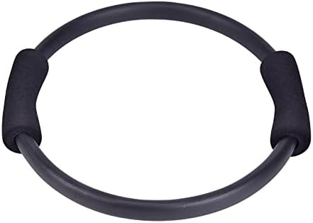 TEMKIN Yoga Wheel Ring Circle Dual Grip Sporting Goods Yoga Ring Exercise Fitness Body Massage Loop Lose Weight Equipment (Color : Black)