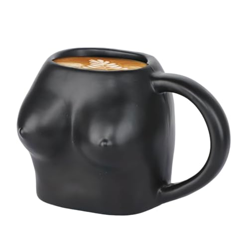 Ceramic Female Form Coffee Mug Boobs Creative Body Art Coffee Mugs Funny Wife Mom Feminist Fighter Breast Cancer Survivor Awareness Ceramic Coffees Mug Tea Cup Novelty Inspirational Milk Mugs