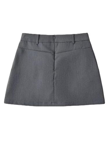Women's Fashion Street Style Side Pockets High Waist A Line Skirt Chic Culottes-as2- Asian Size-S2