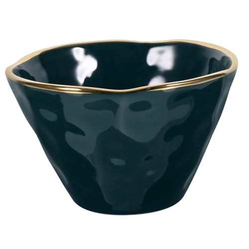 SOLUSTRE Creative Ceramic Bowl for Salad Desserts Japanese Style Tableware for Home Restaurant and Kitchen Use for Noodles Rice and Cuisine Food