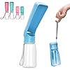 Foldable dog water dispenser 19oz portable travel bottle leak proof food grade plastic pet water bottle for dog cat outdoor walking hiking sky blue  urban country home decor