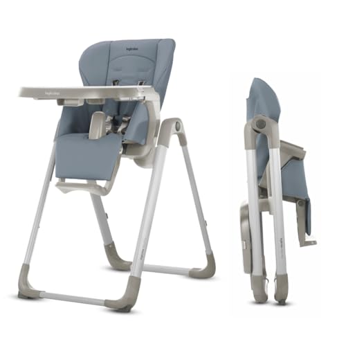 Image of Inglesina My time Highchair, Sugar - Adjustable High Chair for Babies & Toddlers, 4 Height & 3 Recline Settings, Collapsible, Tool-Free Assembly, BPA Free, Removable Tray for Easy Cleaning