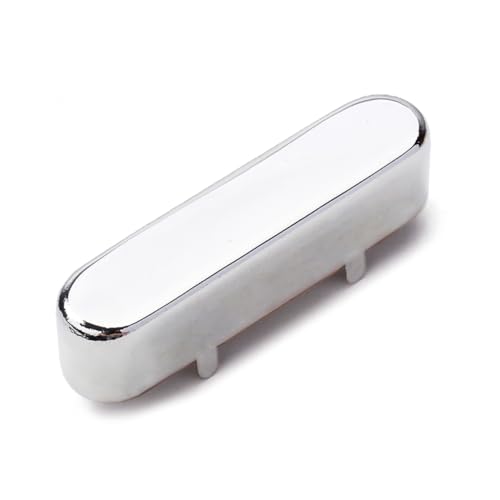 OFFSCH Tlクロームシングルコイルピックアップカバー ギター交換部品 用エレキギター用 シルバー 色 取り付け簡単