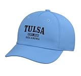 Tulsa Oklahoma Est. 1836 Pride Vintage Adjustable Printed Baseball Hat, Light Blue