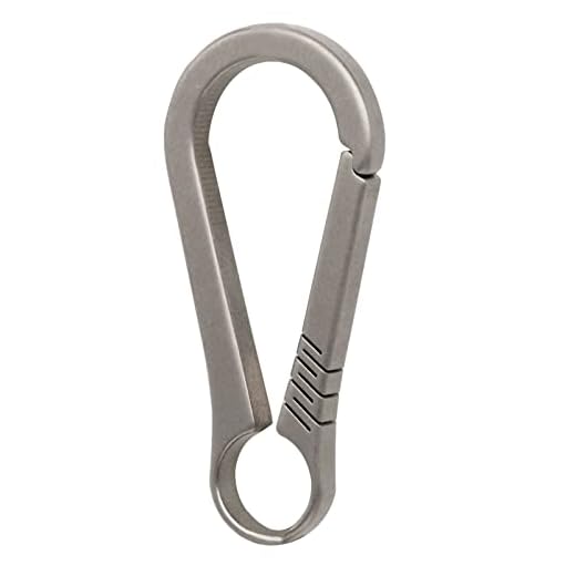 Green Beret Tactical Titanium Carabiner Keychain Clip, Minimalist Keychain Key Clip EDC Quick Release Hooks