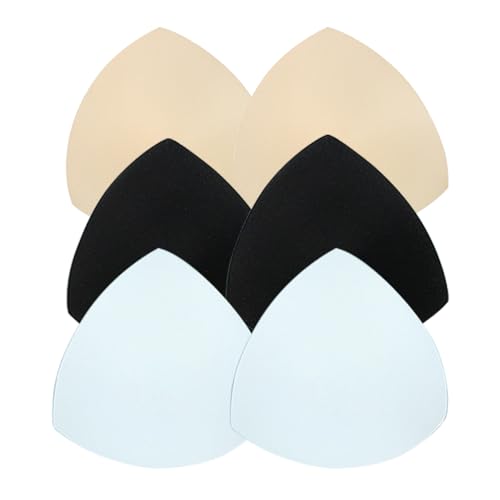 3 Pares Almohadillas para Sujetador, Rellenos Extraíbles, Relleno Sujetador Push up, Relleno Sujetador Deportivo, Almohadillas de Refuerzo de Pecho, Insertos de Ropa Interior para Bikinis, Lenceria